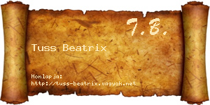 Tuss Beatrix névjegykártya