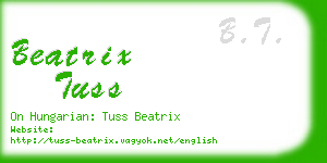 beatrix tuss business card
